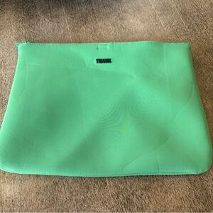 Triangl  Neoprene Clutch Swimwear Bag Kelly Green Toiletry Pouch Zipper Logo